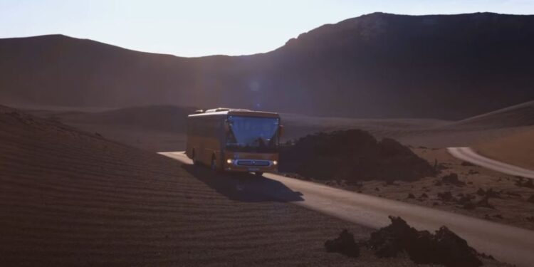 Mercedes-Benz show off new Timanfaya tour bus