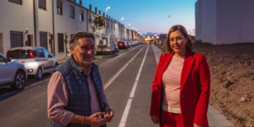 New streetlights in Argana Alta