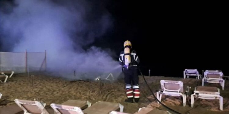 Nine minors arrested for the sun lounger fires in Costa Teguise
