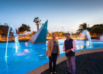 Parque Temático fountain restored in Arrecife