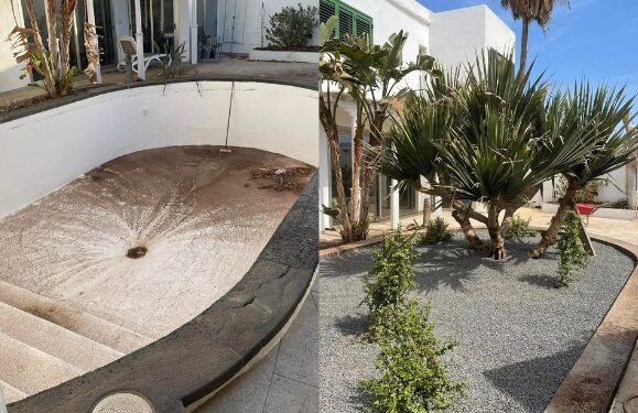 From a pool to a garden
