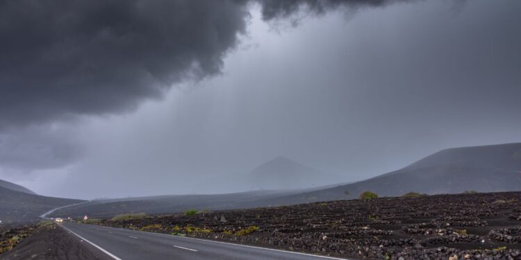 Rain in August on Lanzarote