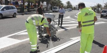 Road maintenance and new speed bumps