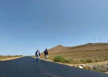 Montaña de Mina road resurfaced