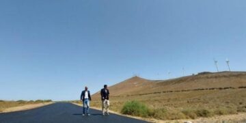 Montaña de Mina road resurfaced
