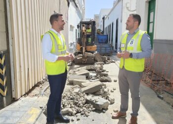 Roadwork progress in Arrecife