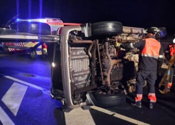 Rollover at the Monumento al Campesino roundabout