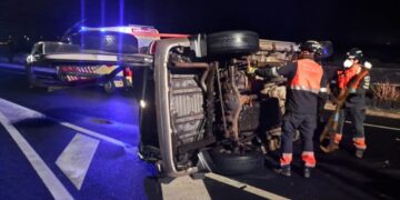 Rollover at the Monumento al Campesino roundabout