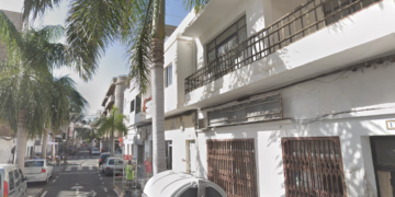Rubbish bin fire in Arrecife