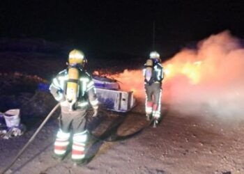 Rubbish container fires in Arrecife
