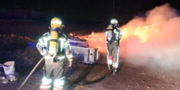 Rubbish container fires in Arrecife