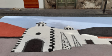 Salt carpets on display