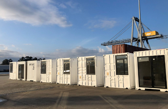 Shipping container homes for La Palma