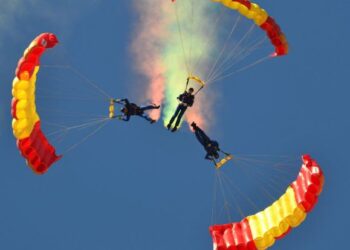 Skydivers in Costa Teguise