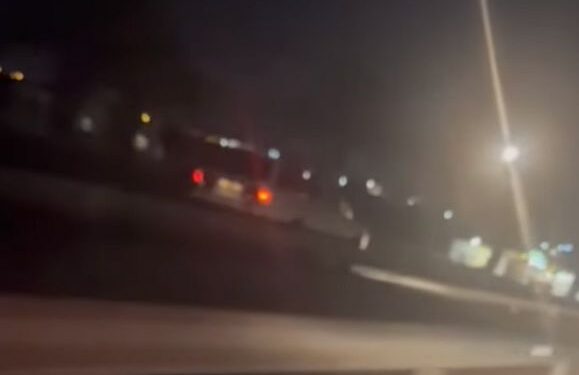 Car caught speeding against traffic