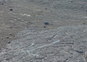 Spray paint in protected areas of Tinajo