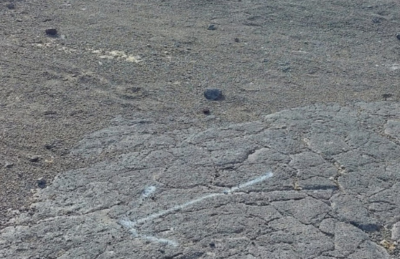 Spray paint in protected areas of Tinajo