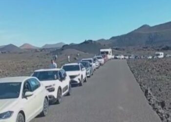 Tourists caught walking onto lava fields