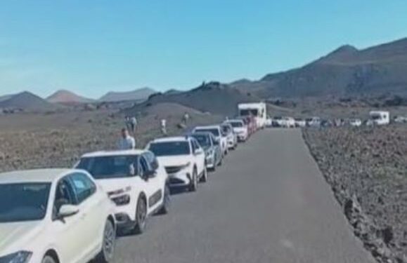 Tourists caught walking onto lava fields