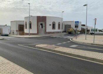 Temporary traffic diversion in Tías