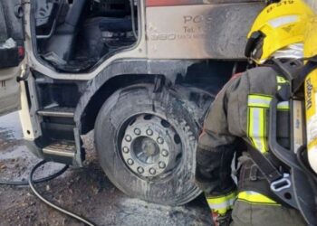 Truck fire in Arrecife