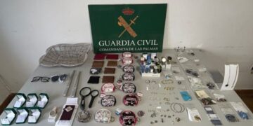 Two arrested after robbing a jewellery shop in Puerto del Carmen
