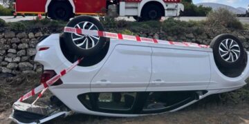 Two injured in car crash near Mozaga