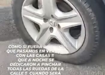 Eleven tyre punctures