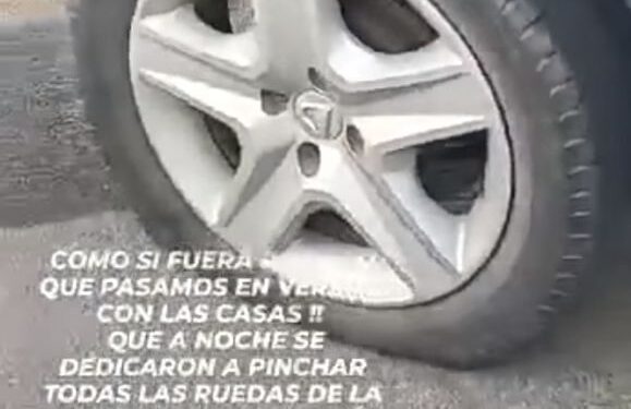 Eleven tyre punctures