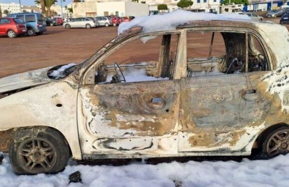 Vehicle fires in Arrecife