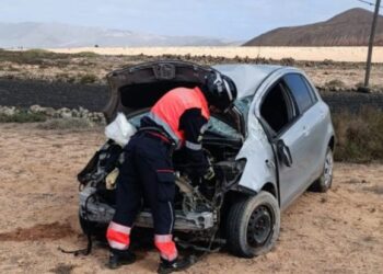 Vehicle flips on the LZ-20