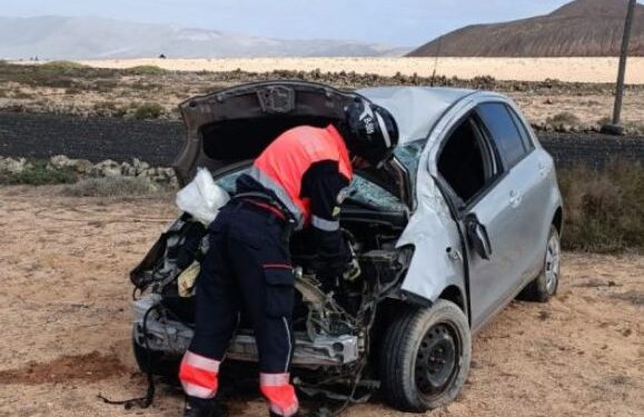 Vehicle flips on the LZ-20